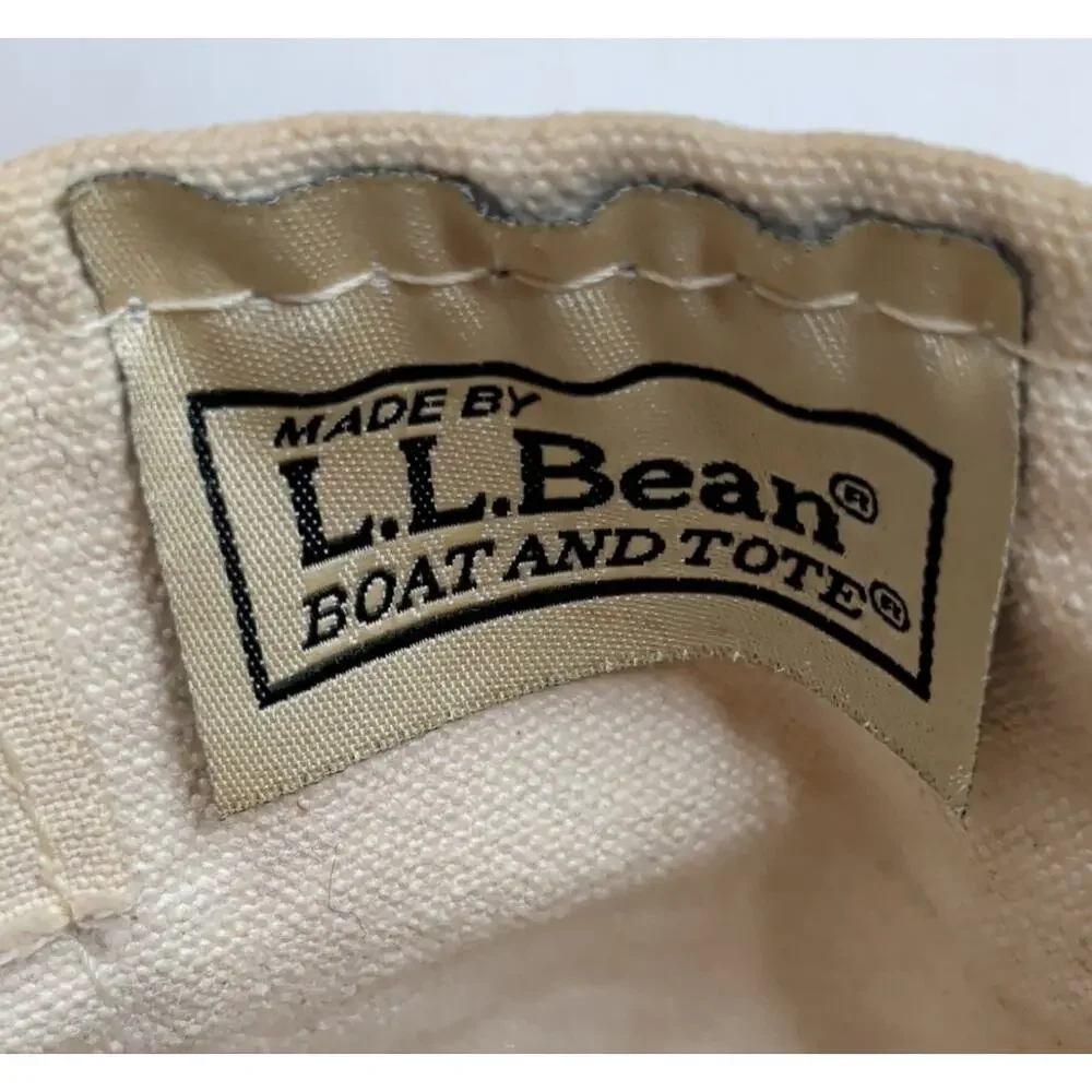 L.L. Bean Mini Boat and Tote Blueberry Embroidered USA Made Canvas Bag Blue 8''